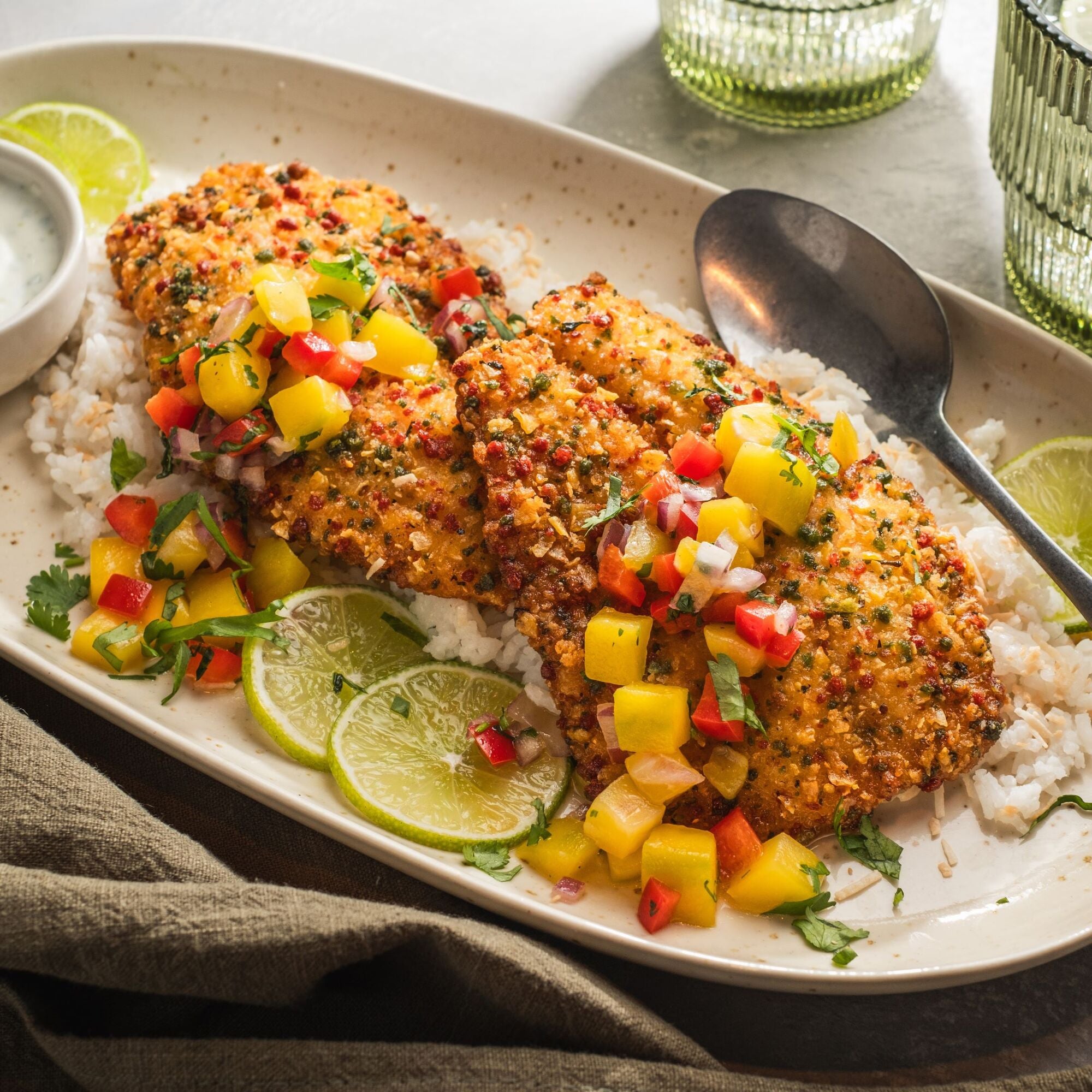 Tortilla Crusted Tilapia