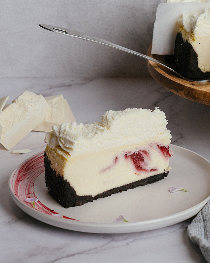 White Chocolate Raspberry Cheesecake